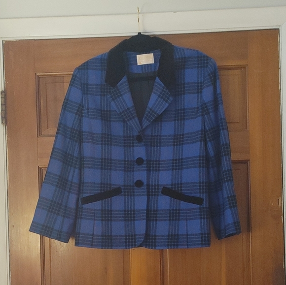 Vintage 100% Virgin Wool Pendleton Plaid Blazer - Picture 2 of 11